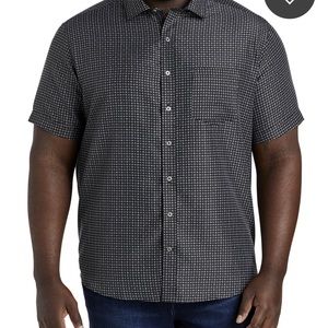 Synrgy - Dash Print Button Down Sport Shirt 3XL